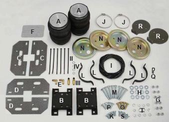 PacBrake Air Bag Spring Kit HP10002 03-18 Dodge